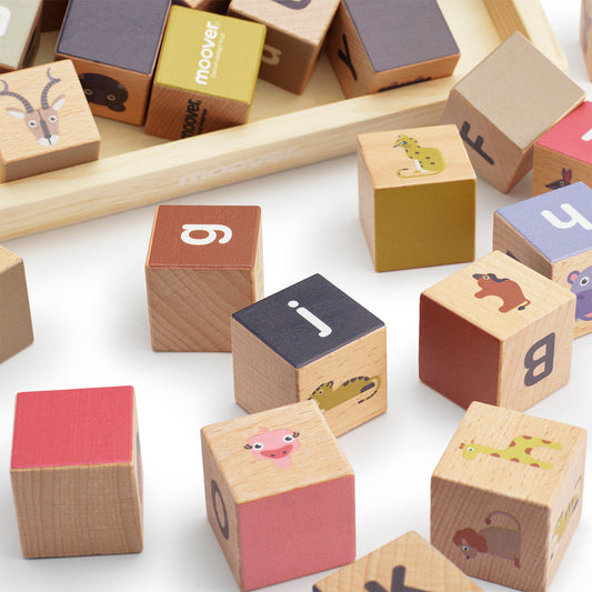 Moover Wooden Alphabet Blocks Safari